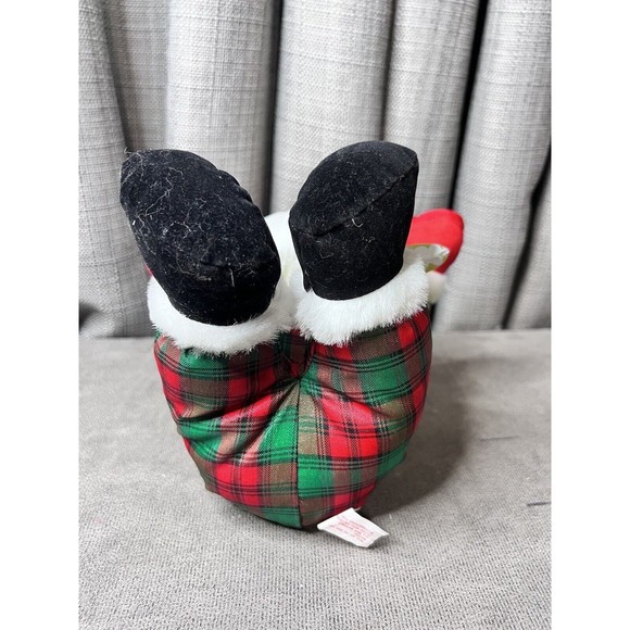 Trendmasters Nylon Santa Claus VTG Plush Lumber Jack Hunting Parachute Plaid 12” - Picture 9 of 13
